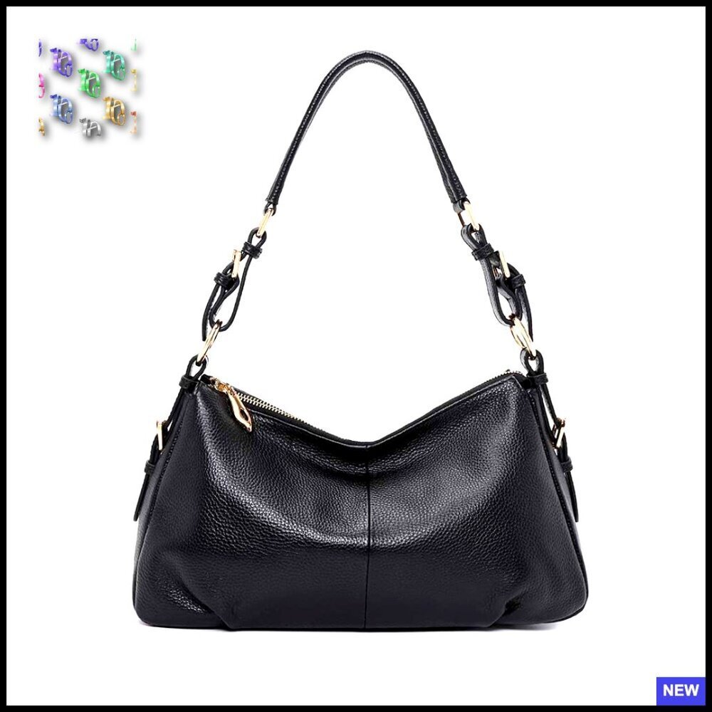 Vintage Leather Hobo Bag Elegant Retro Shoulder Purse Top Handle Tote